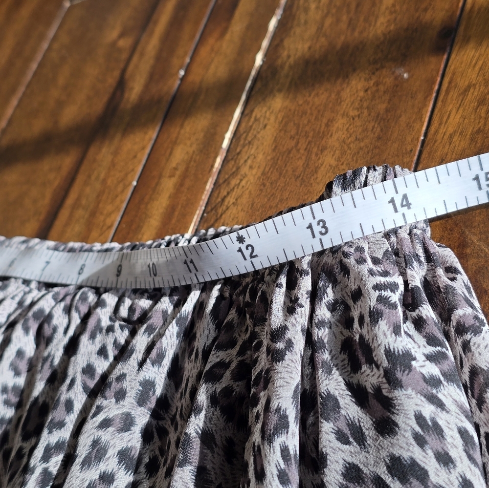 Gianni Bini Leopard Print Chiffon Maxi Skirt Women’s Size M Elastic Waist - Picture 5 of 8